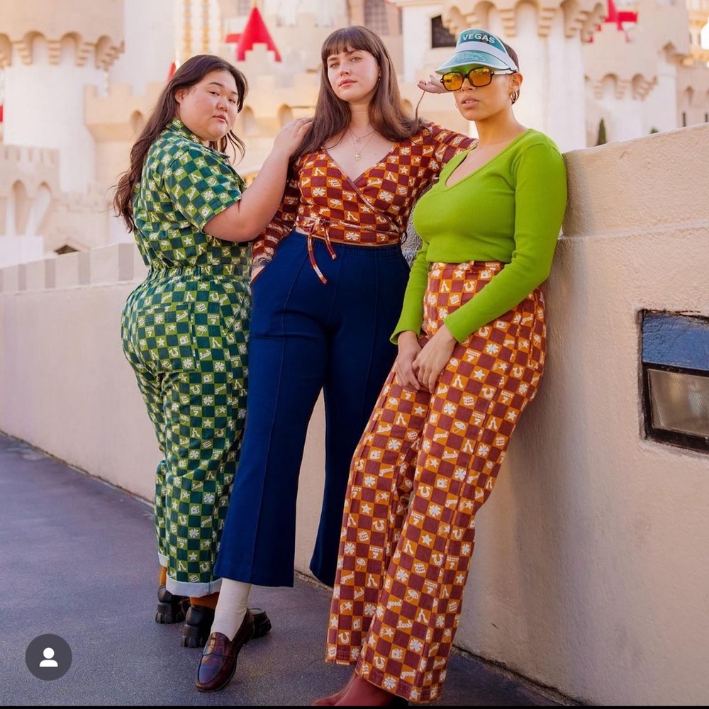Big Bud Press checker lucky in Vegas set crossover top and pants